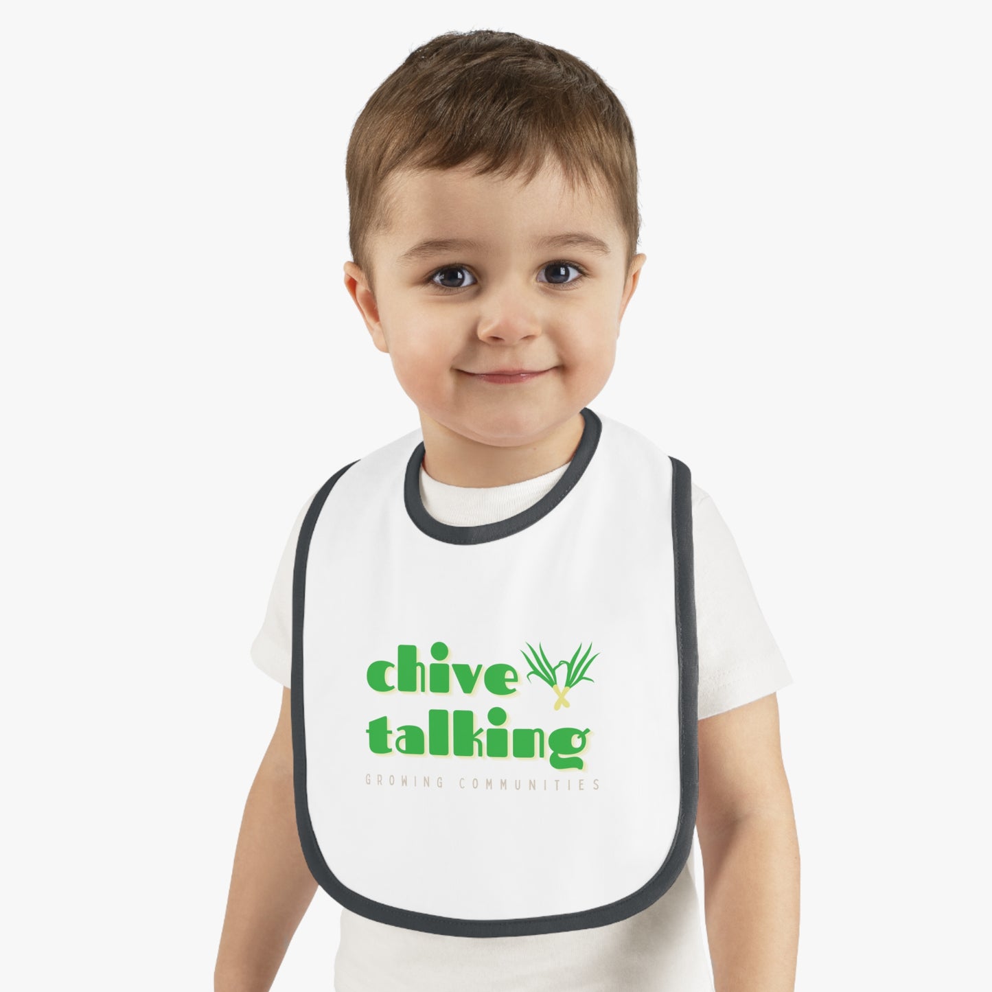 Chive Talking Baby Contrast Trim Jersey Bib