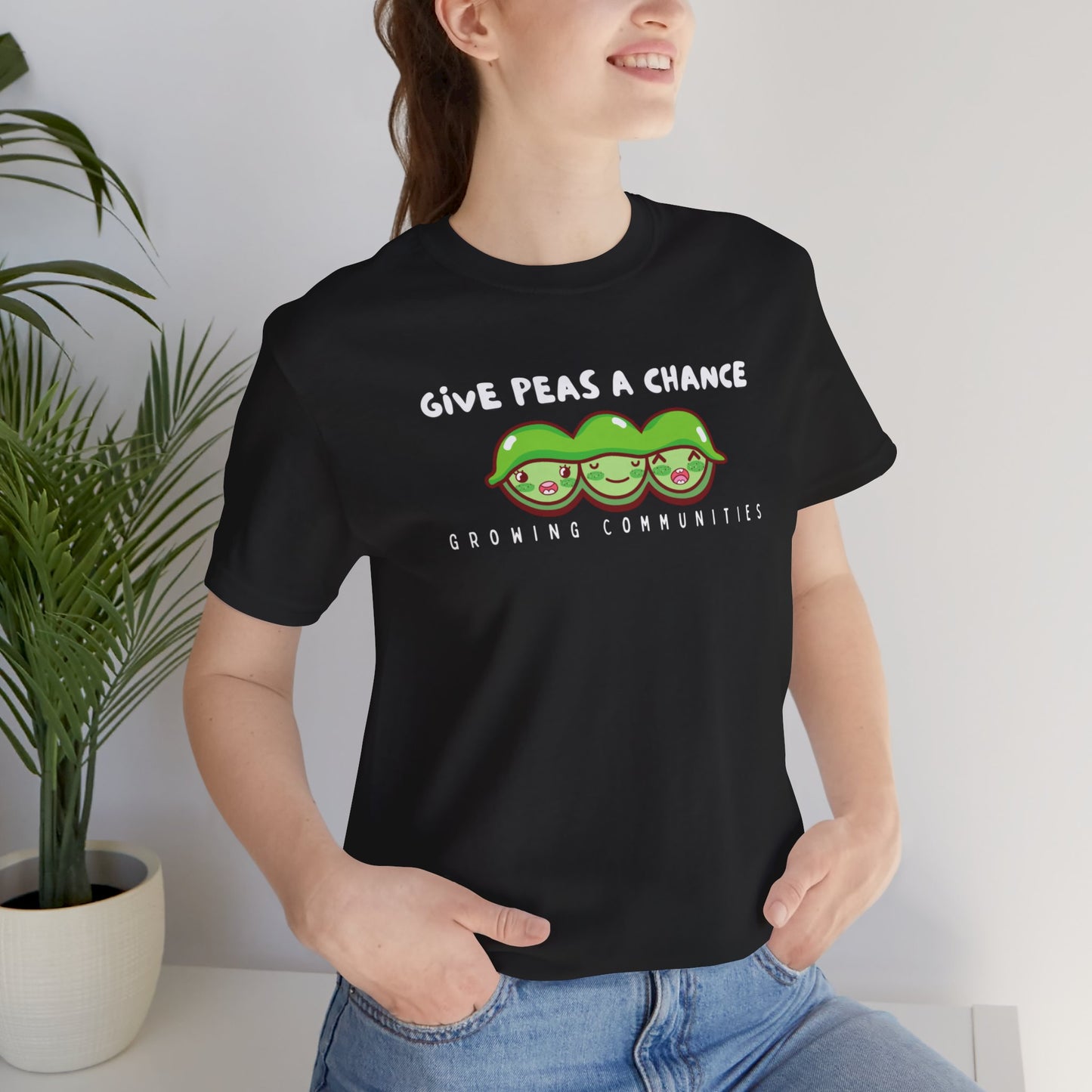 Give Peas a Chance Unisex Jersey Short Sleeve Tee