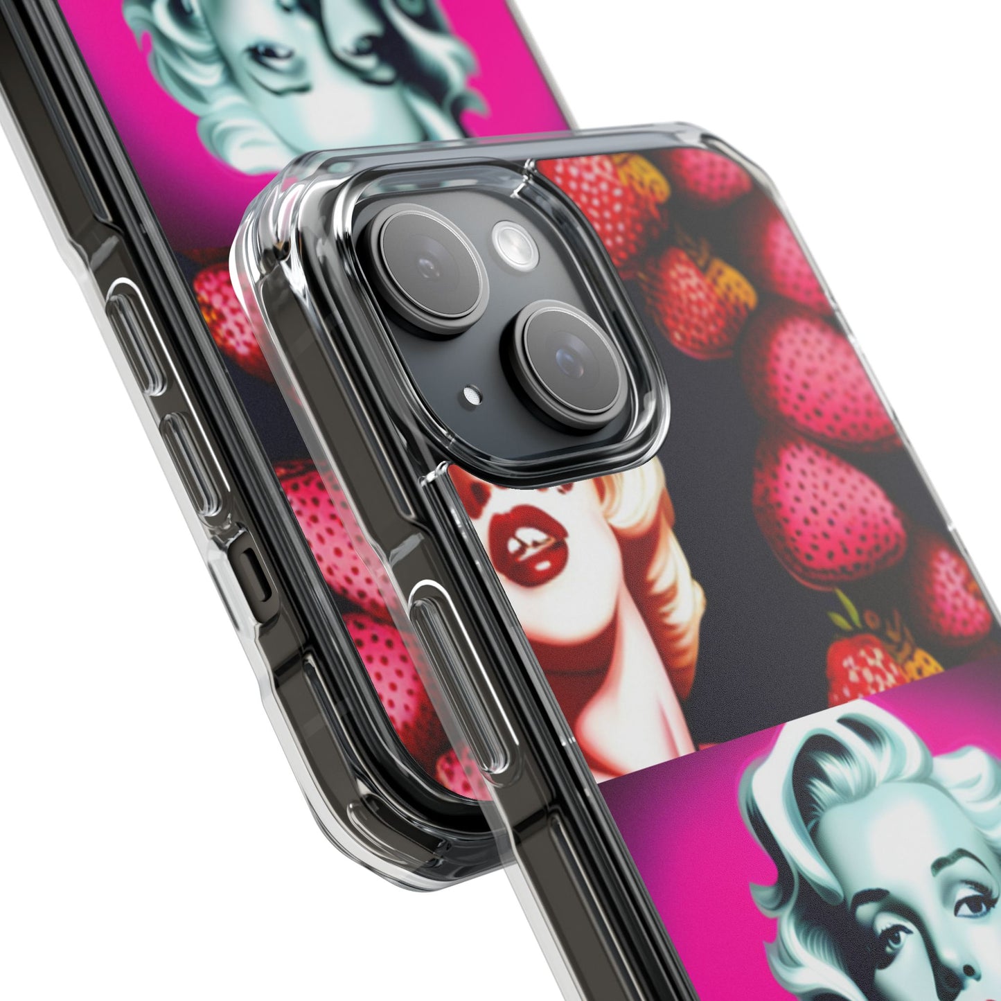 Strawberry Marilyn Magnetic Clear Impact Cases