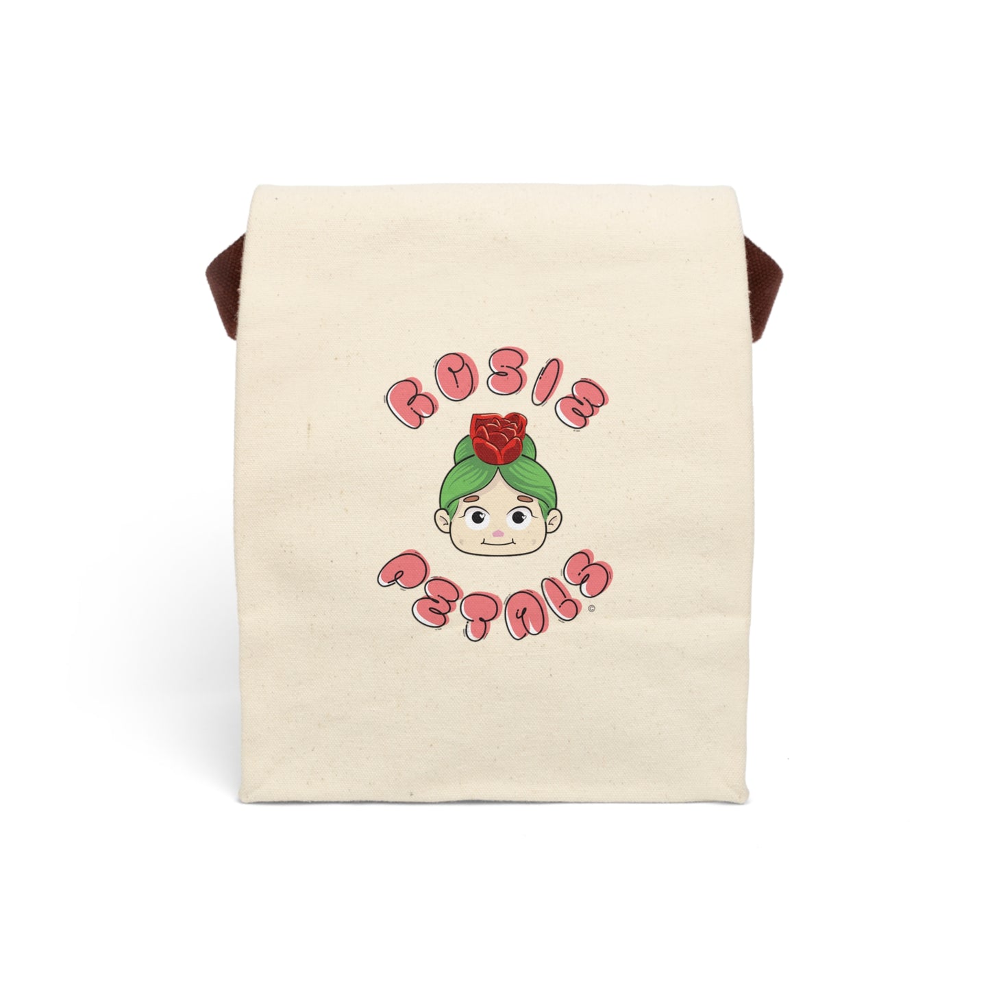 Rosie Petals Canvas Lunch Bag - Eco-Friendly Design for Kids