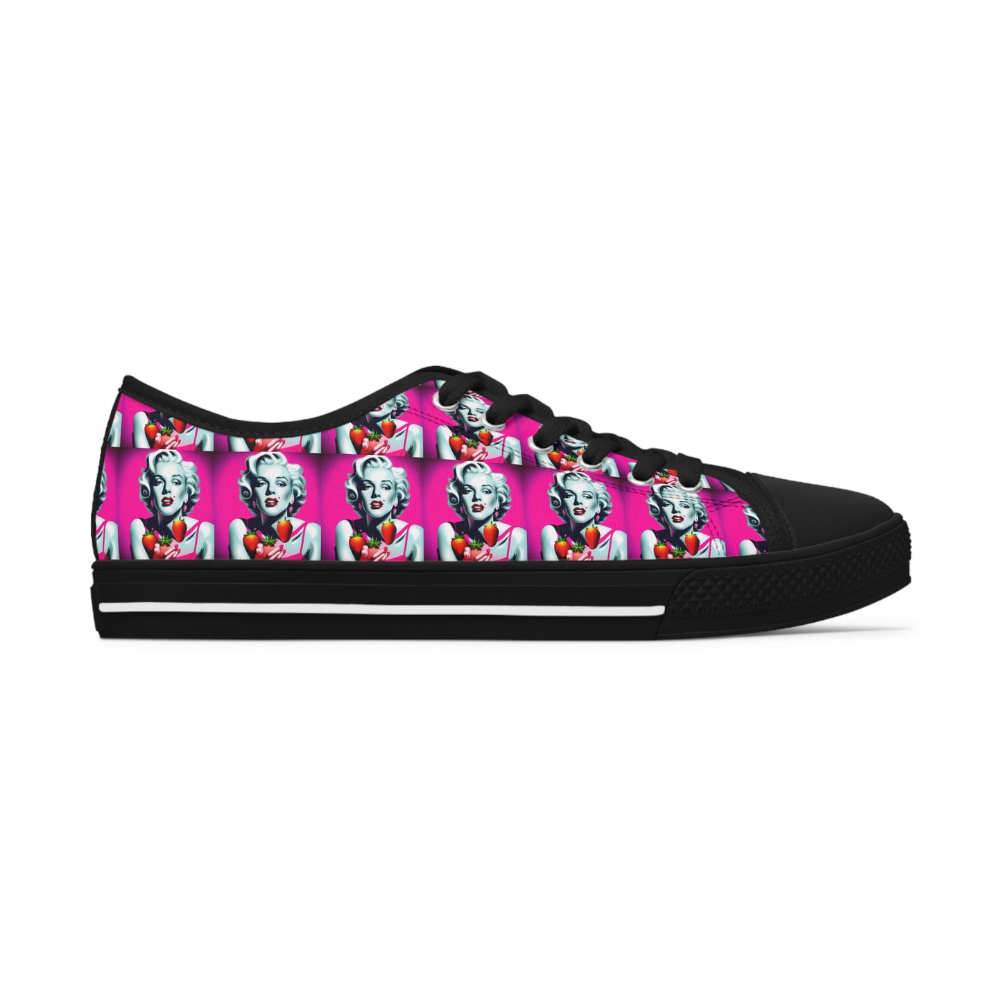 Marilyn eats Women's Low Top Sneakers