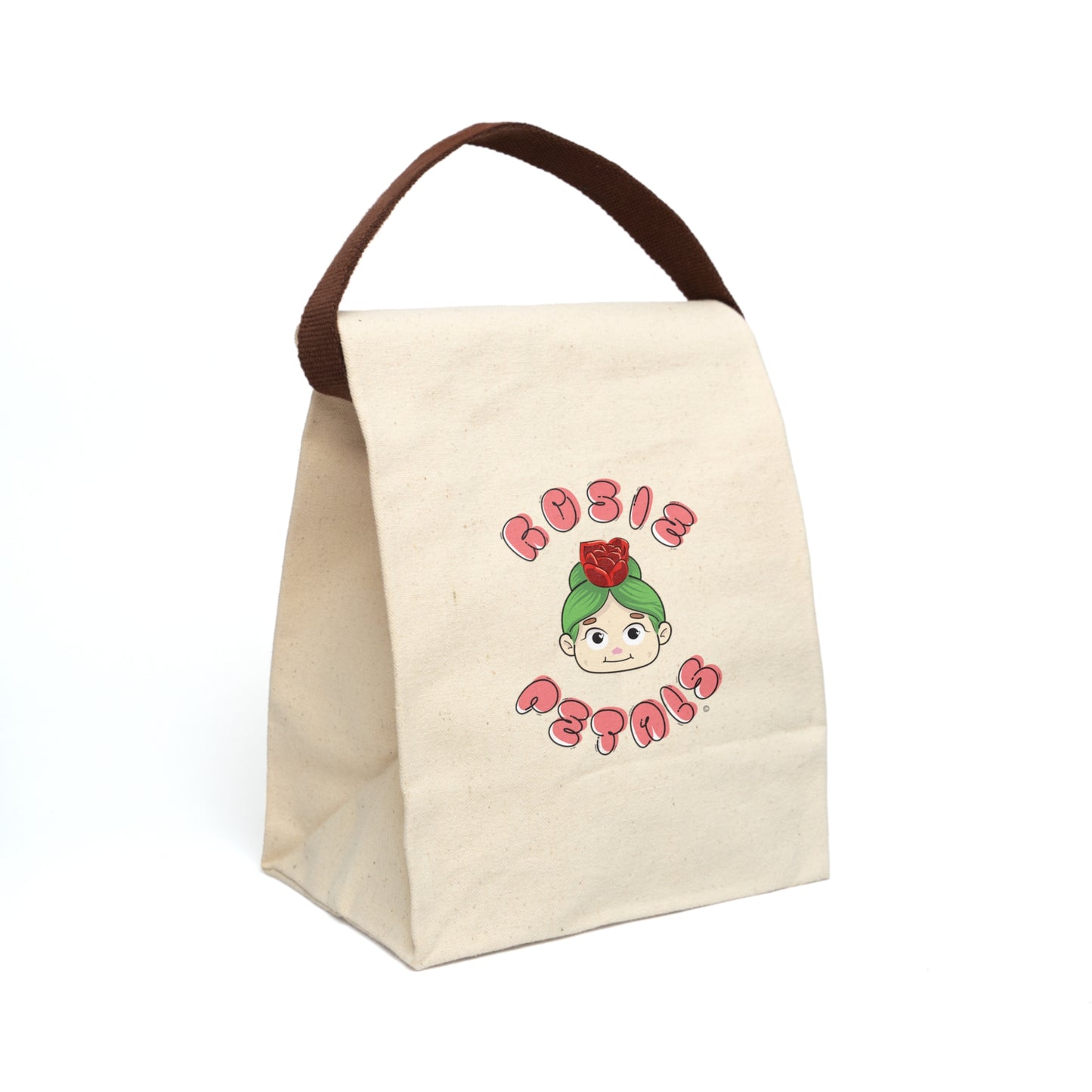 Rosie Petals Canvas Lunch Bag - Eco-Friendly Design for Kids