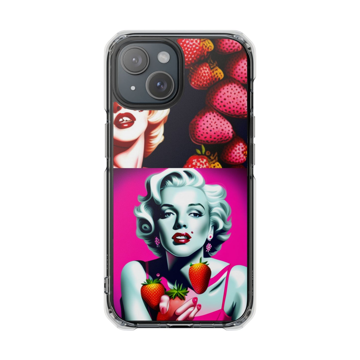 Strawberry Marilyn Magnetic Clear Impact Cases