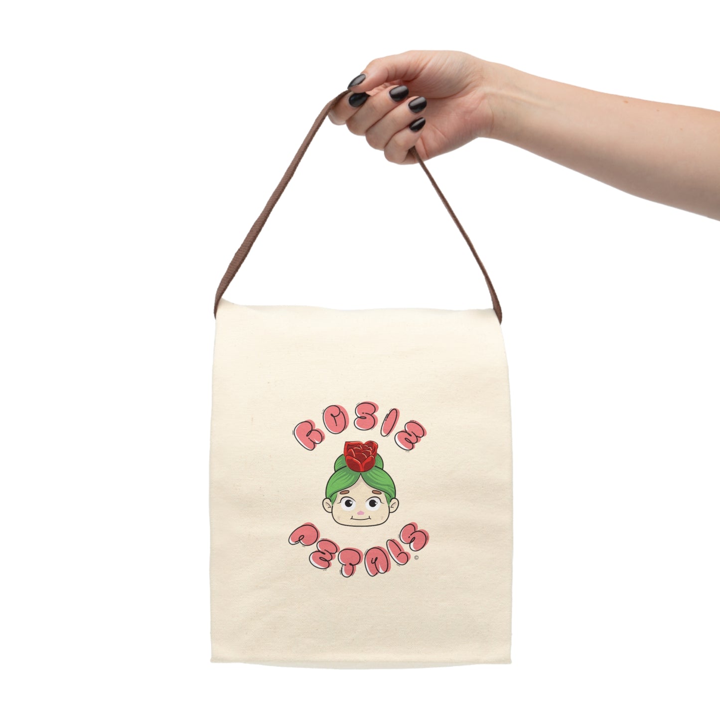 Rosie Petals Canvas Lunch Bag - Eco-Friendly Design for Kids