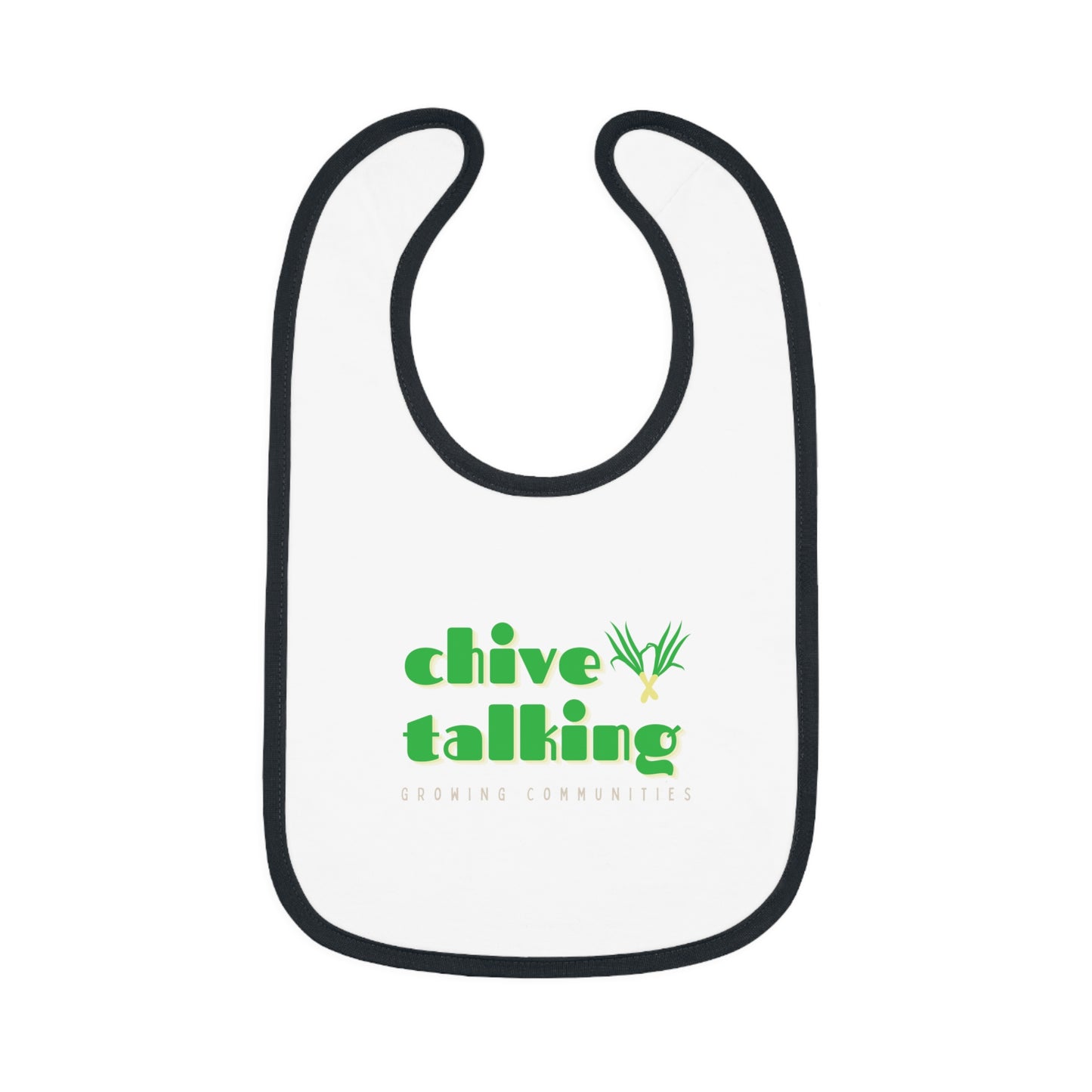 Chive Talking Baby Contrast Trim Jersey Bib