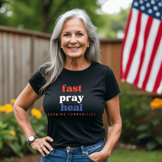 Fast Pray Heal Unisex Tee - Growing Communities Collection