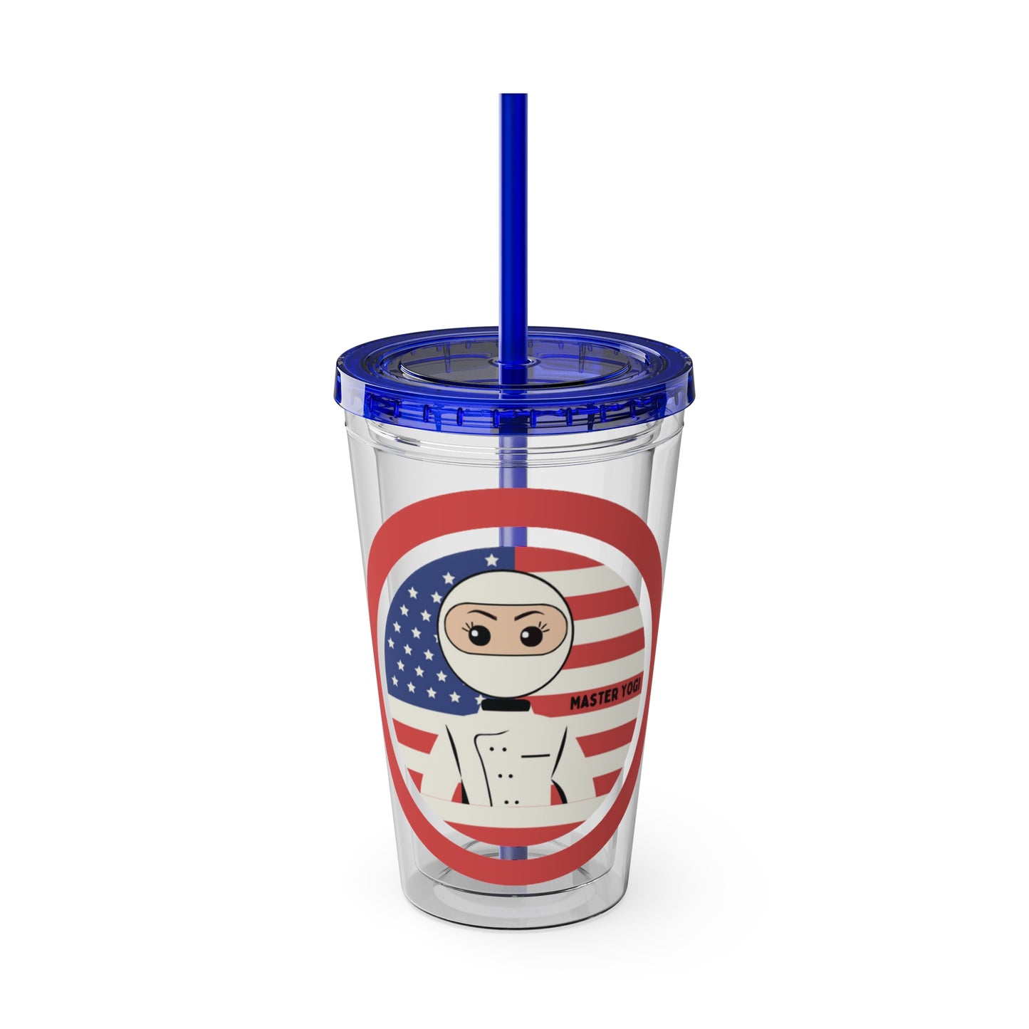 Master Yogi Sunsplash Tumbler with Straw, 16oz