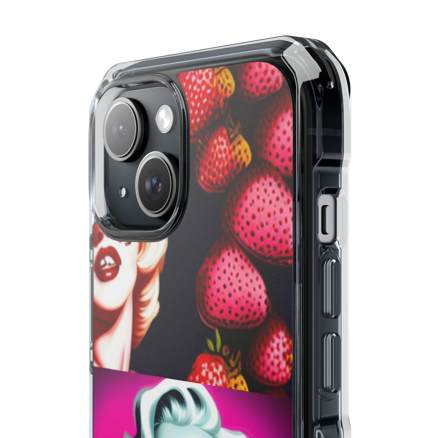 Strawberry Marilyn Magnetic Clear Impact Cases