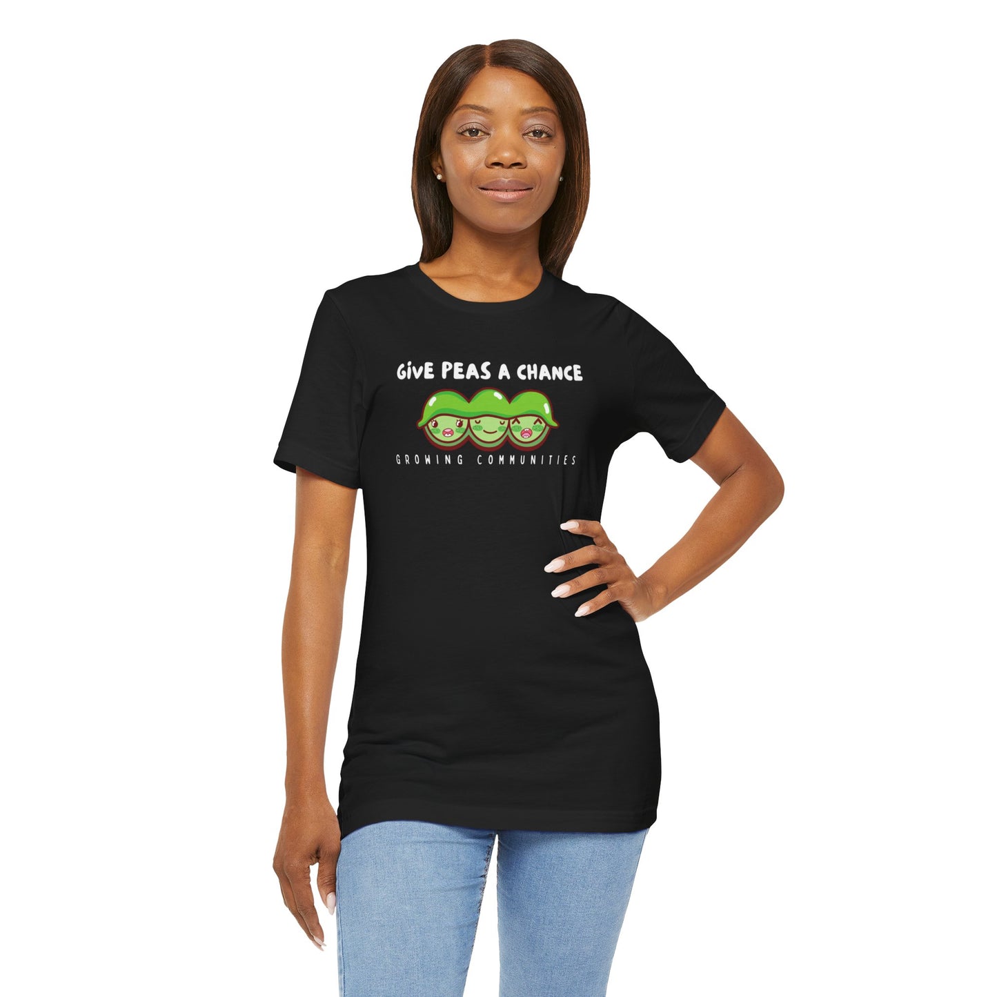 Give Peas a Chance Unisex Jersey Short Sleeve Tee