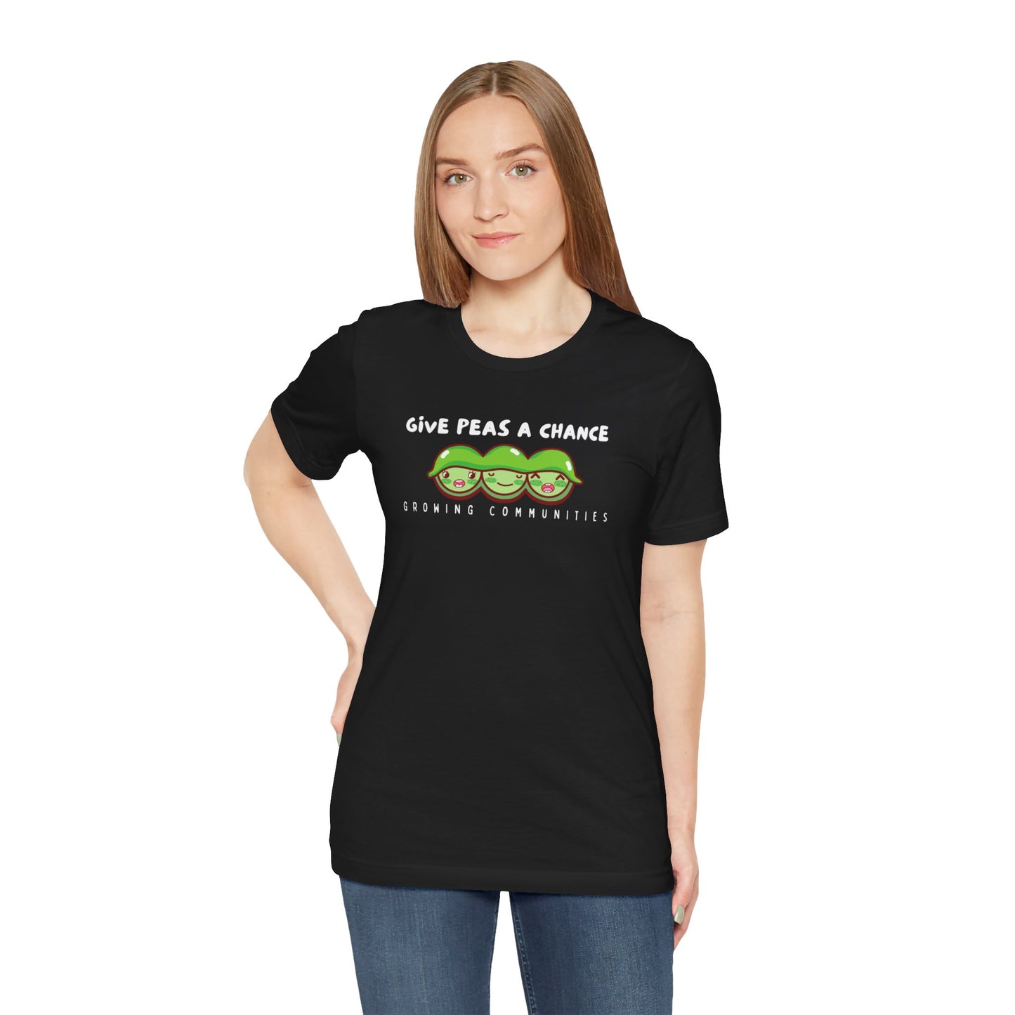 Give Peas a Chance Unisex Jersey Short Sleeve Tee