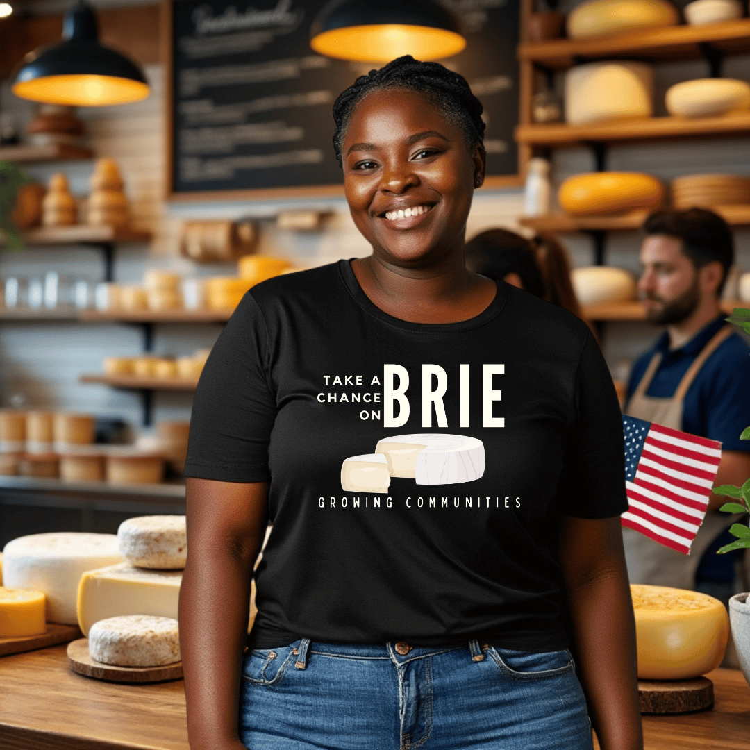 Take a Chance on Brie Unisex Jersey Short Sleeve Tee