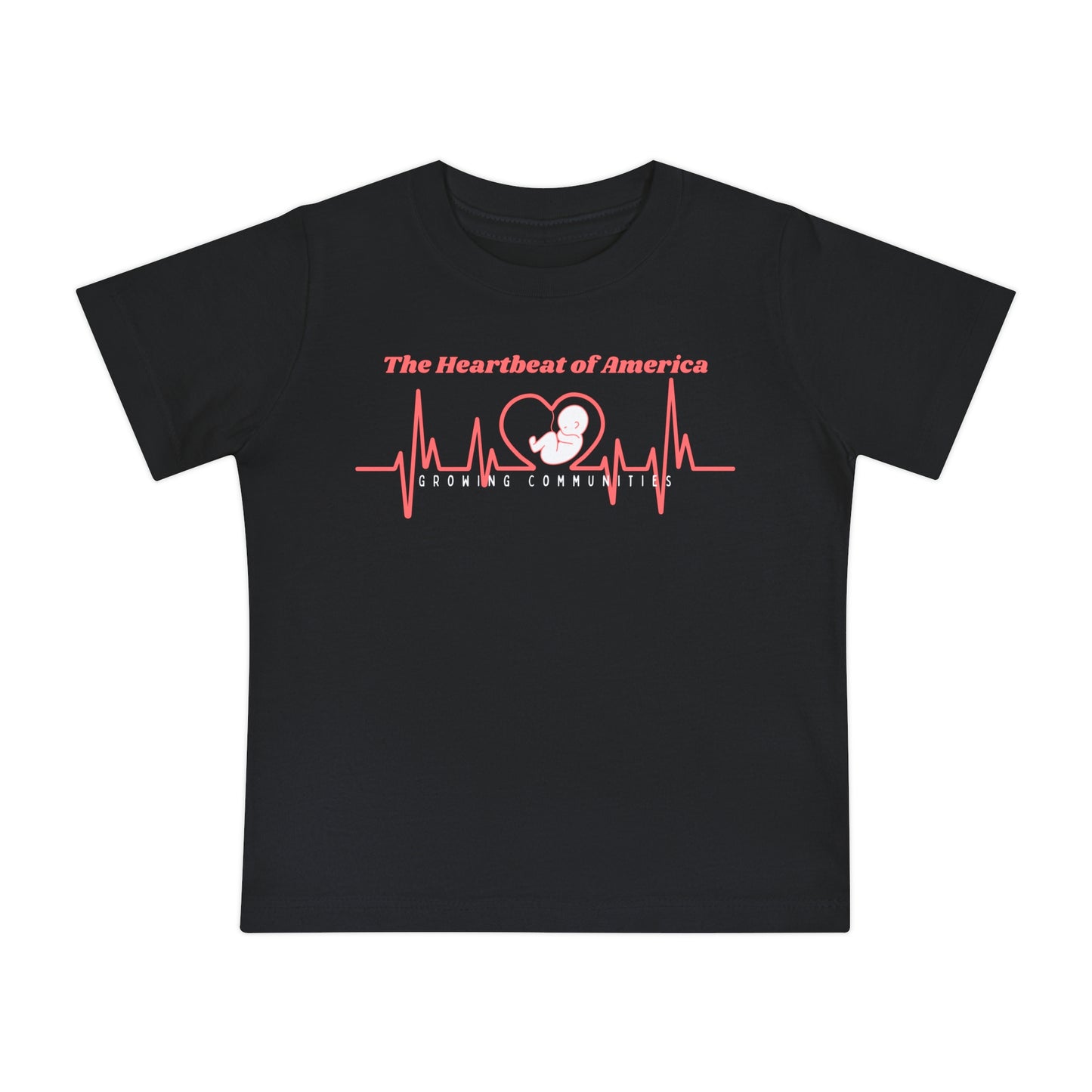 The heartbeat of America Baby Short Sleeve T-Shirt