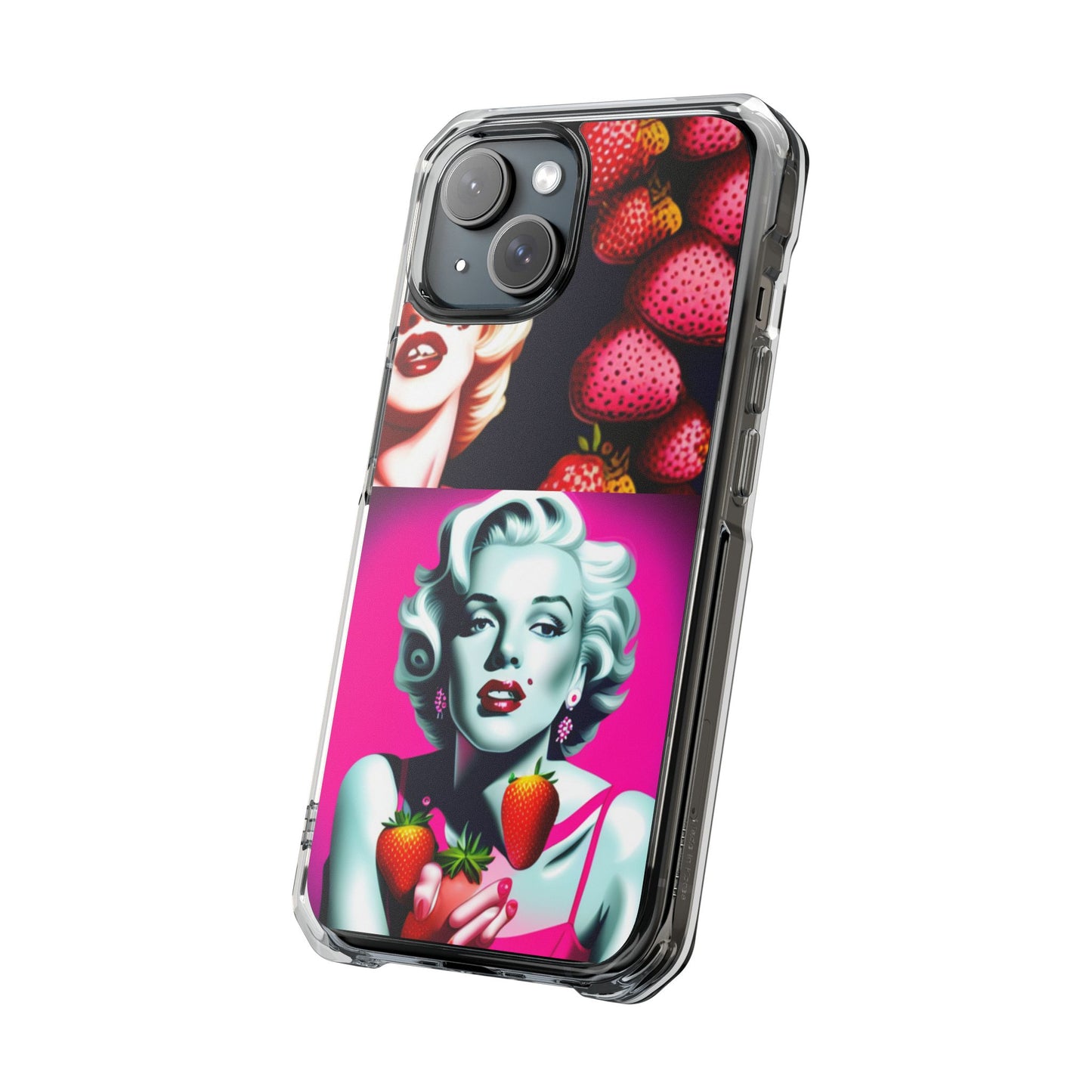 Strawberry Marilyn Magnetic Clear Impact Cases