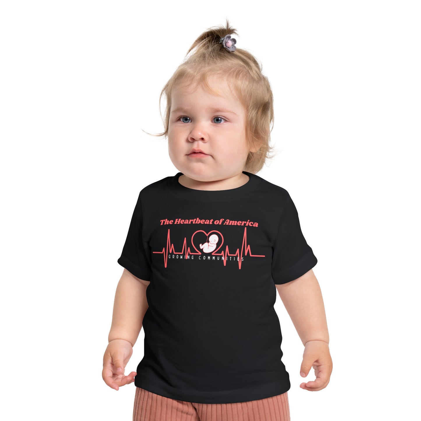 The heartbeat of America Baby Short Sleeve T-Shirt