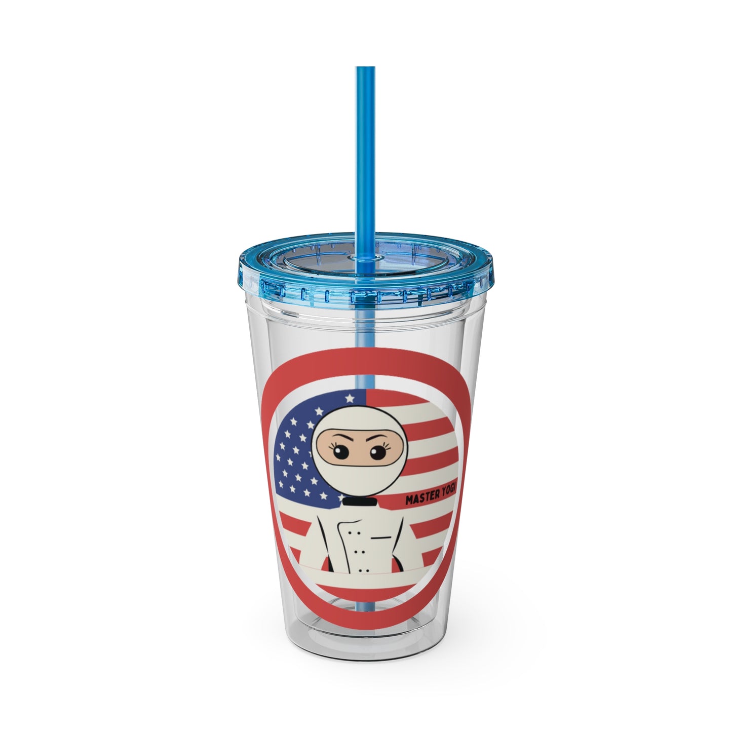 Master Yogi Sunsplash Tumbler with Straw, 16oz