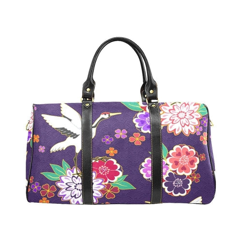 Travel Bag, Purple Floral Double Handle Carry-bag